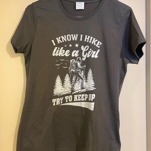 Gray Hiking Graphic Tee